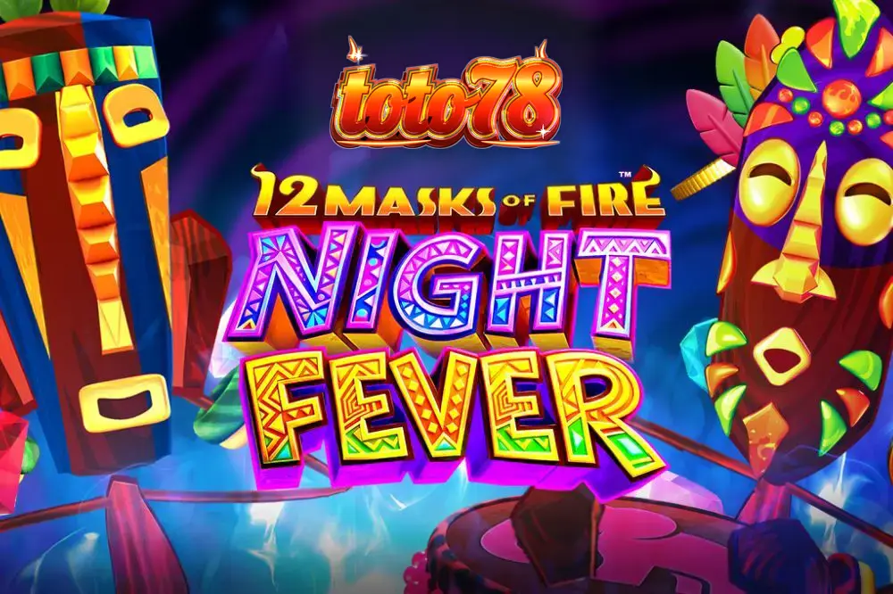 Tampilan visual neon dari permainan slot 12 Masks of Fire: Night Fever